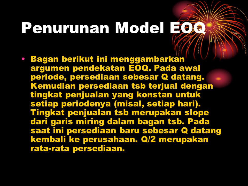 Penurunan Model EOQ