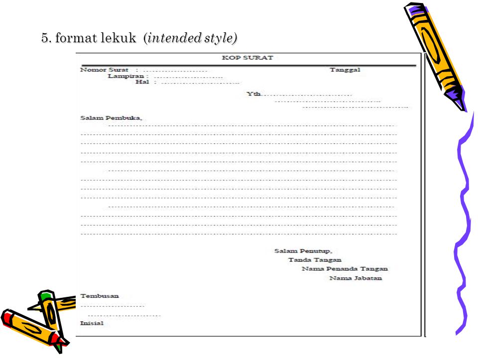 5. format lekuk (intended style)