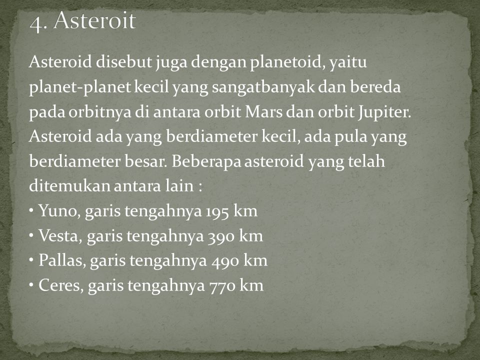 4. Asteroit
