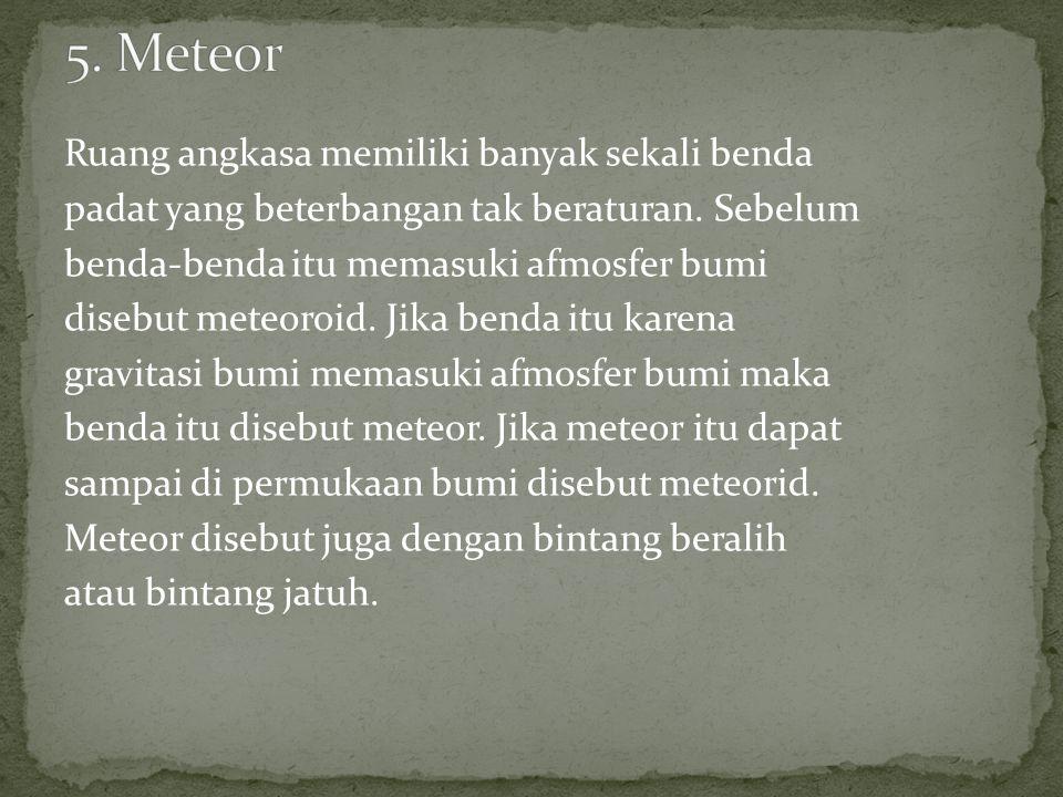5. Meteor