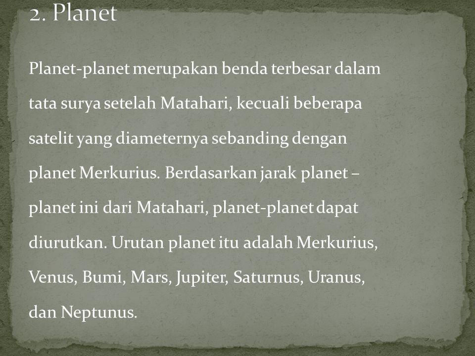 2. Planet