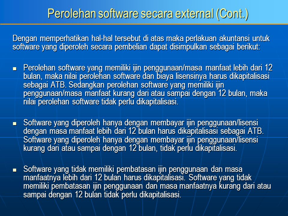 Perolehan software secara external (Cont.)