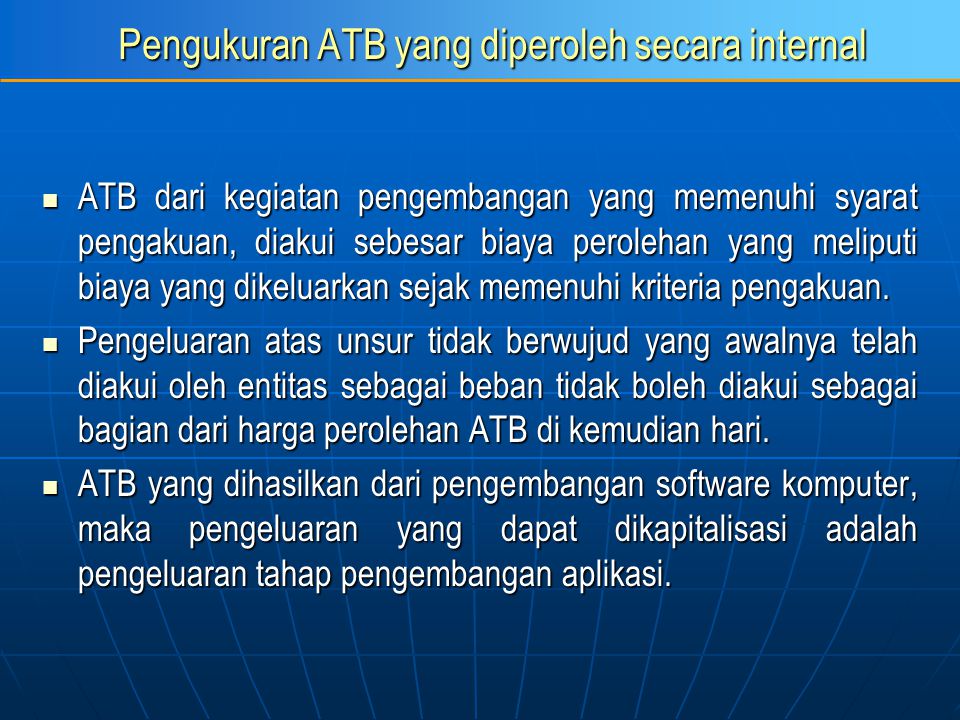 Pengukuran ATB yang diperoleh secara internal