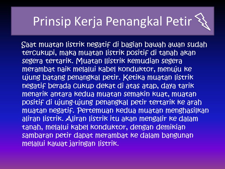 Prinsip Kerja Alat Penangkal Petir Sesuai Konsep Listrik Statis Kumpulan Kerjaan