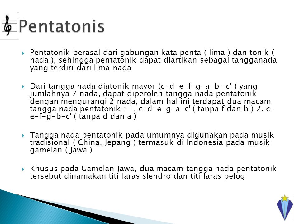 Tangga Nada Diatonis Pentatonis Ppt Download