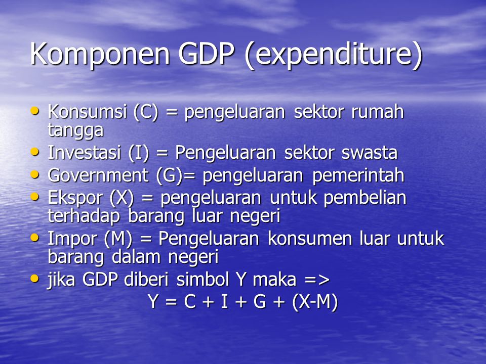 Komponen GDP (expenditure)