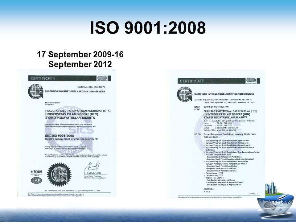 ISO 9001: September September 2012