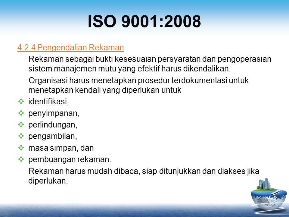 ISO 9001: Pengendalian Rekaman
