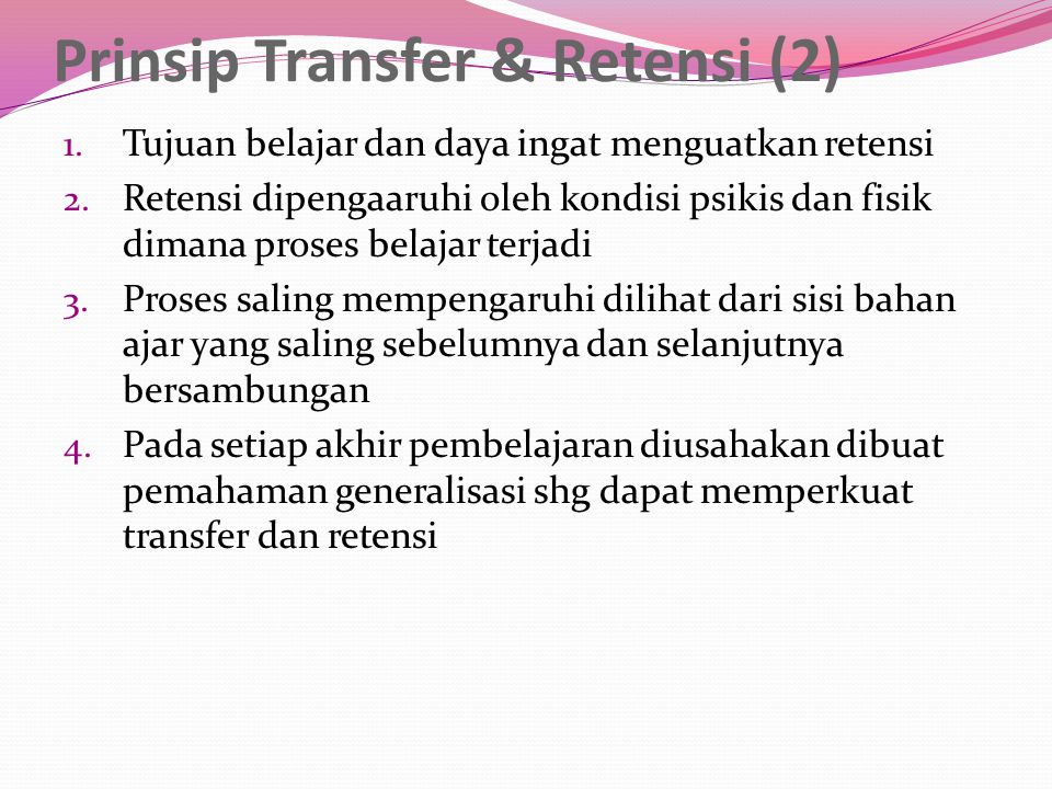 Prinsip Transfer & Retensi (2)
