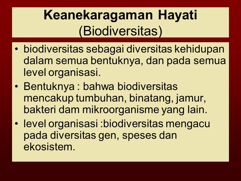 Keanekaragaman Hayati (Biodiversitas)