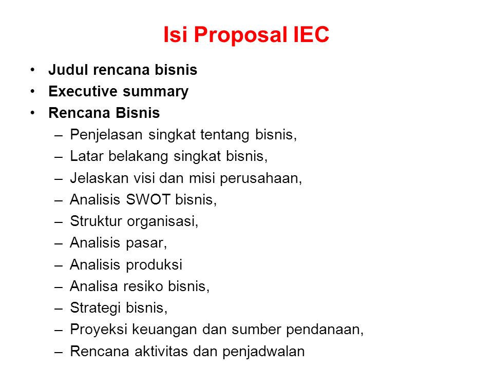 Contoh Proposal Rencana Bisnis - Simak Gambar Berikut