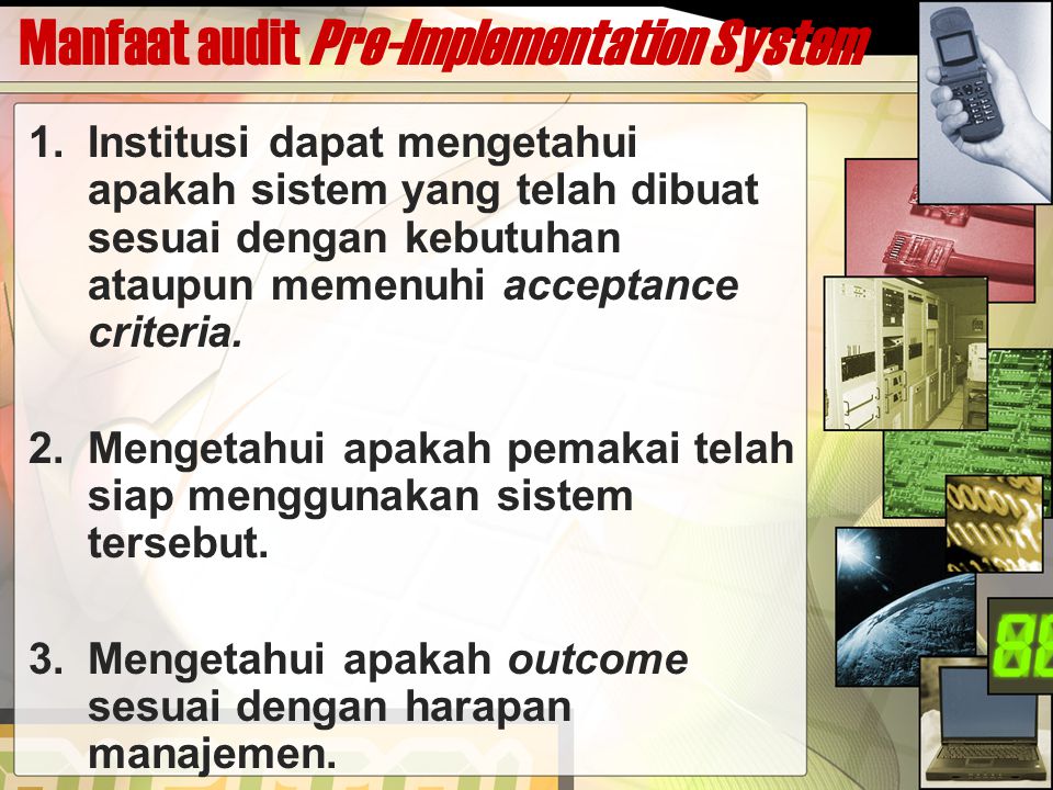 Manfaat audit Pre-Implementation System