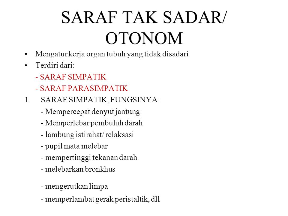 SARAF TAK SADAR/ OTONOM