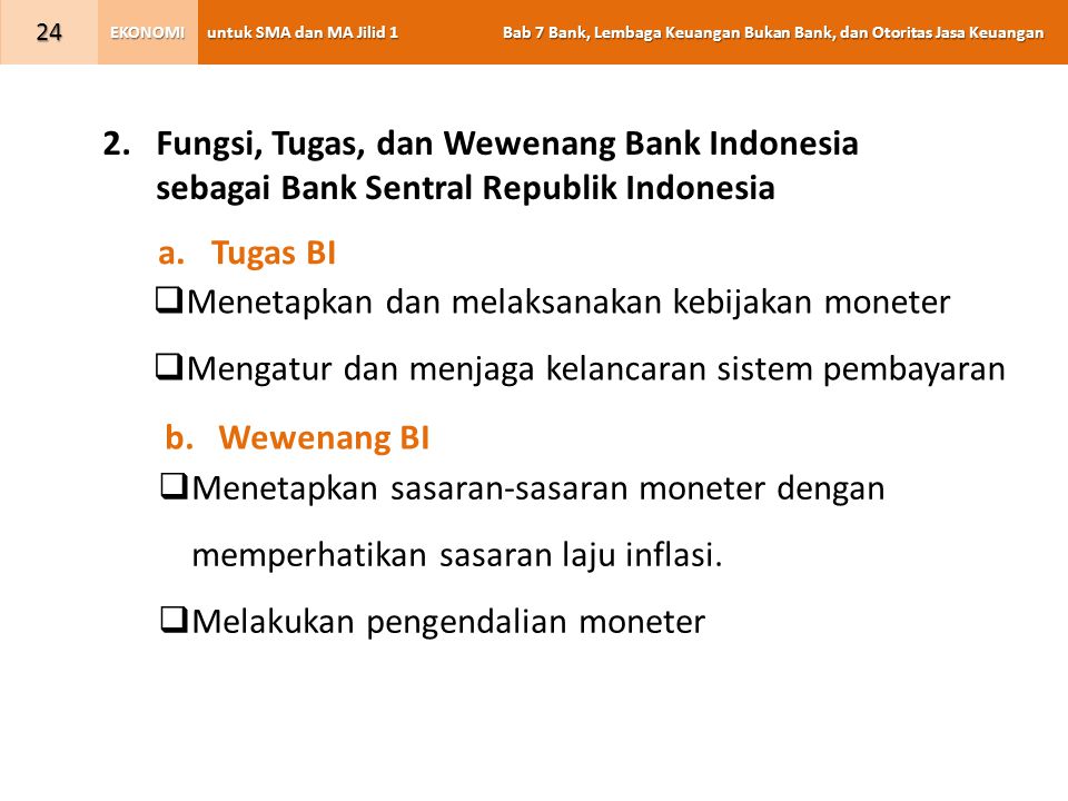 Fungsi, Tugas, dan Wewenang Bank Indonesia sebagai Bank Sentral Republik Indonesia