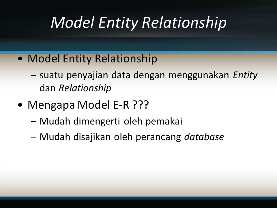 Model Entity Relationship