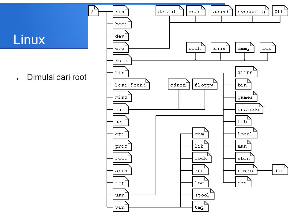 Linux File System Dimulai dari root