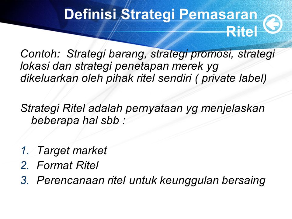 Definisi Strategi Pemasaran Ritel