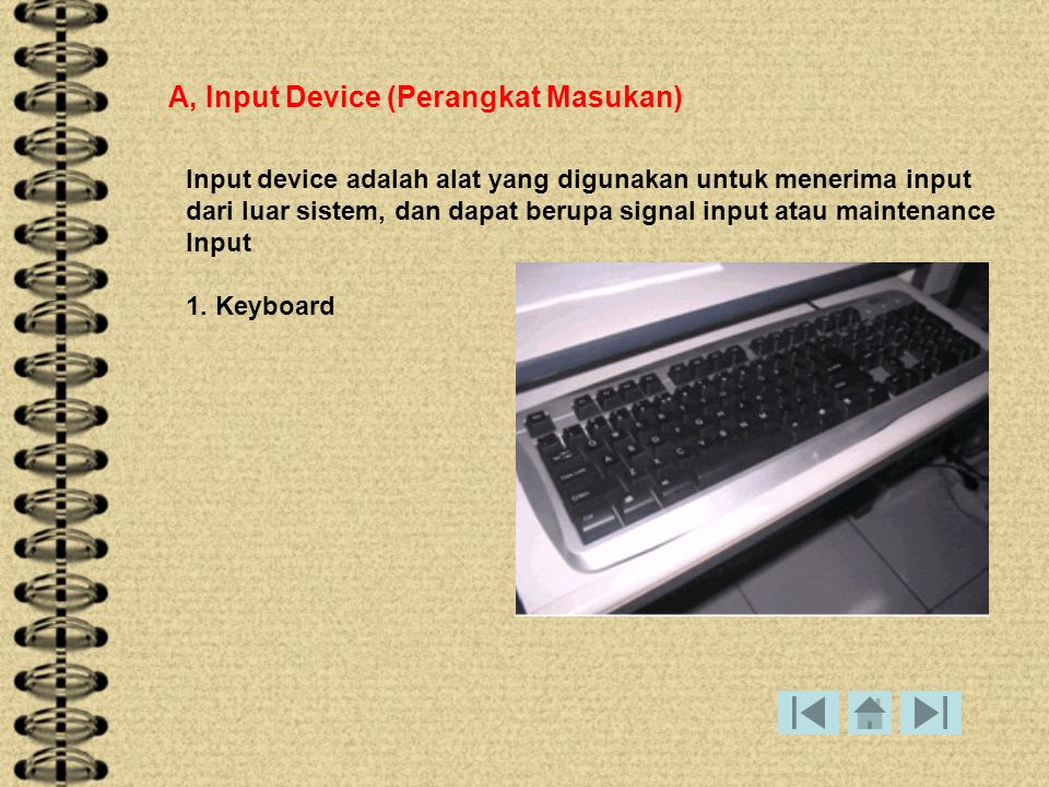 A, Input Device (Perangkat Masukan)