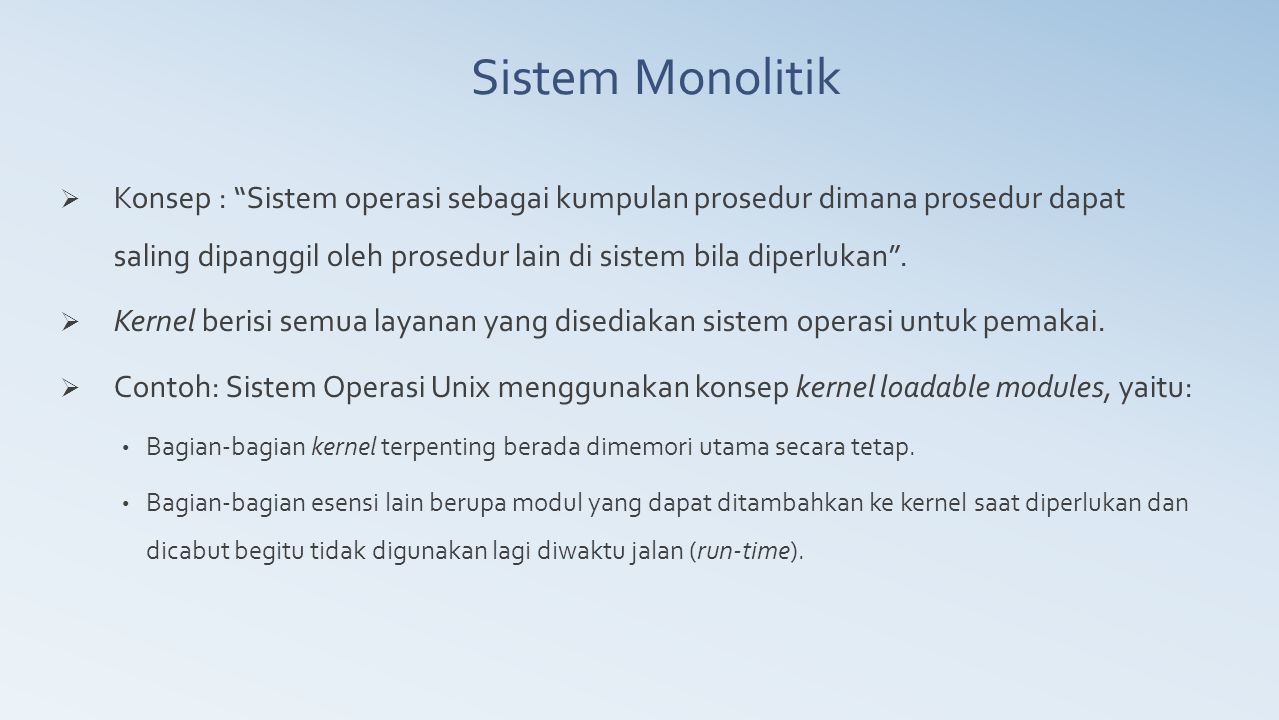 Sistem Monolitik