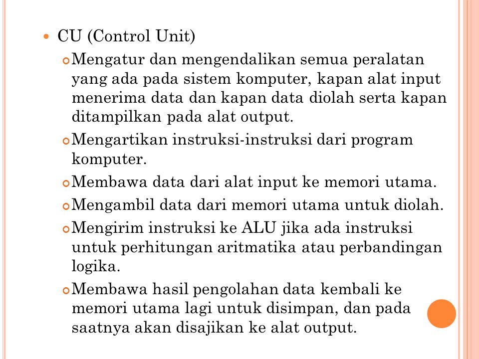 CU (Control Unit)