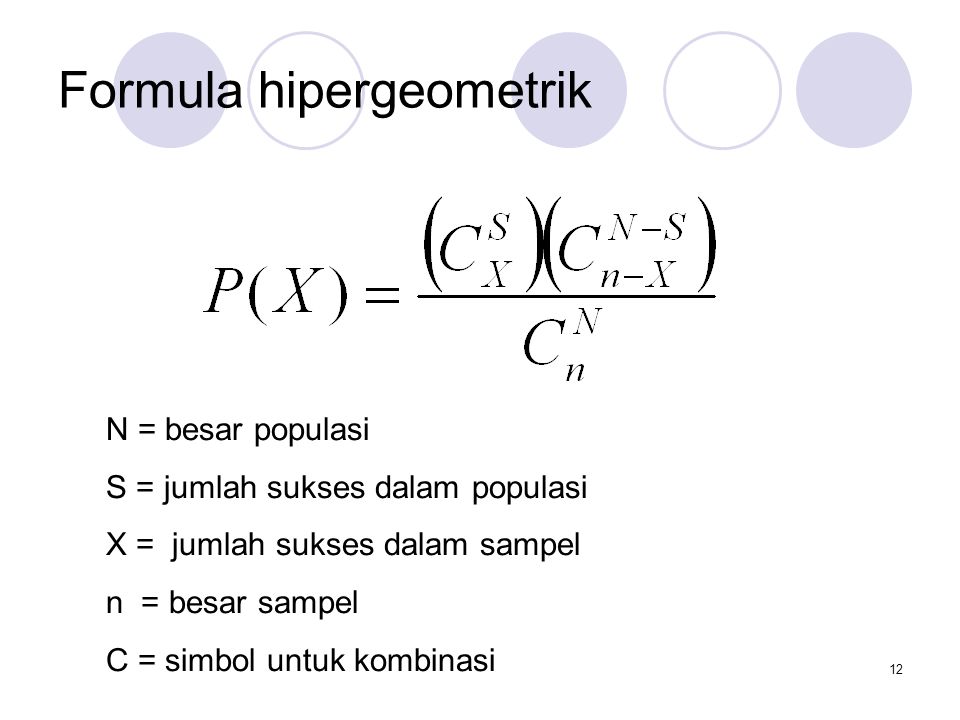 Formula hipergeometrik