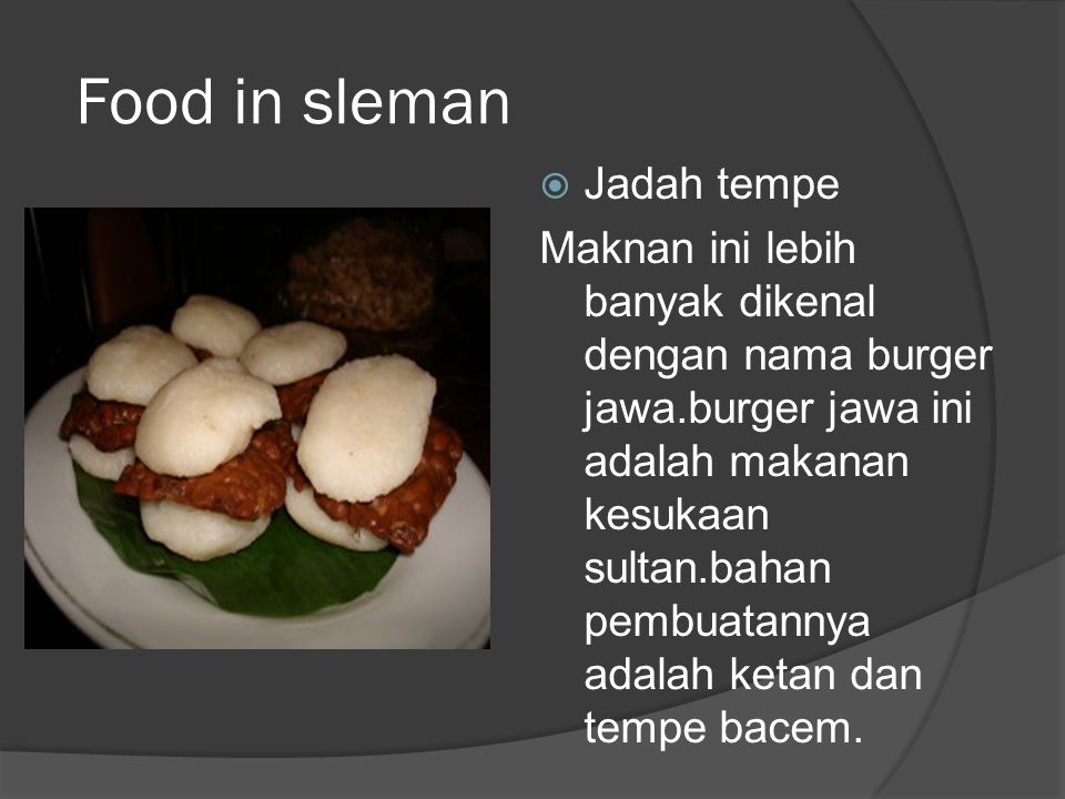 Food in sleman Jadah tempe