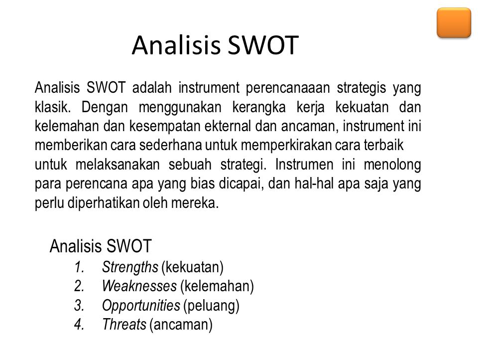 Analisis SWOT Analisis SWOT