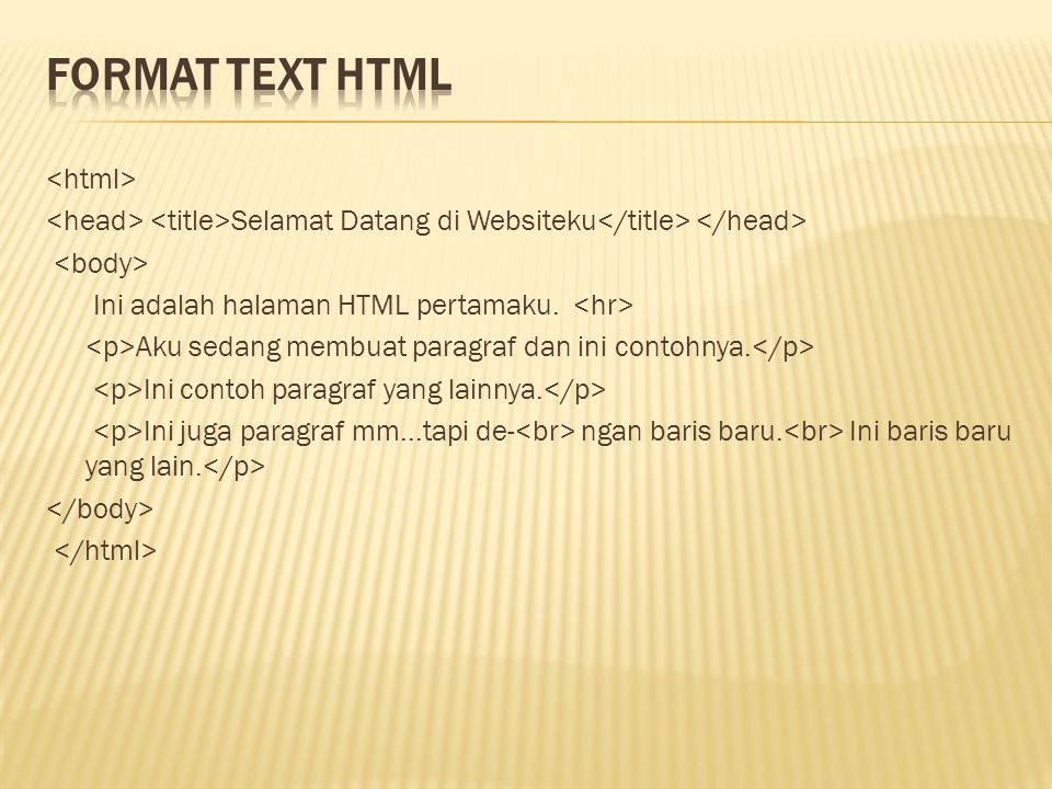 Format text HTML