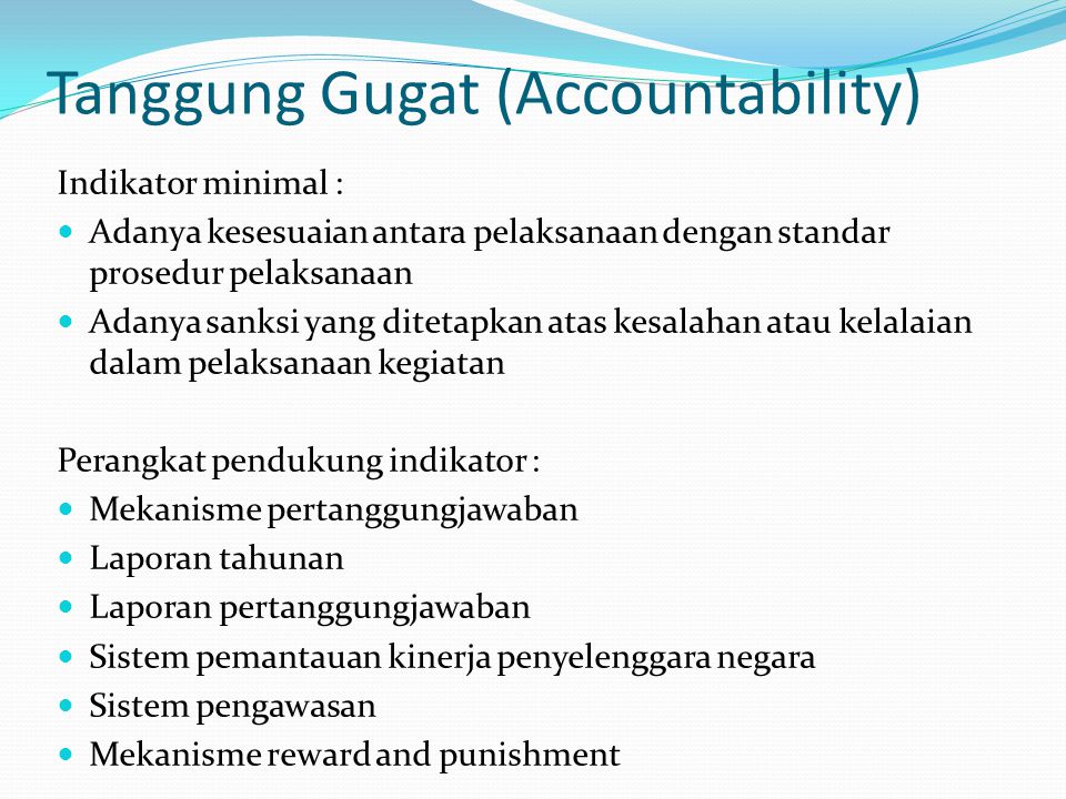Tanggung Gugat (Accountability)