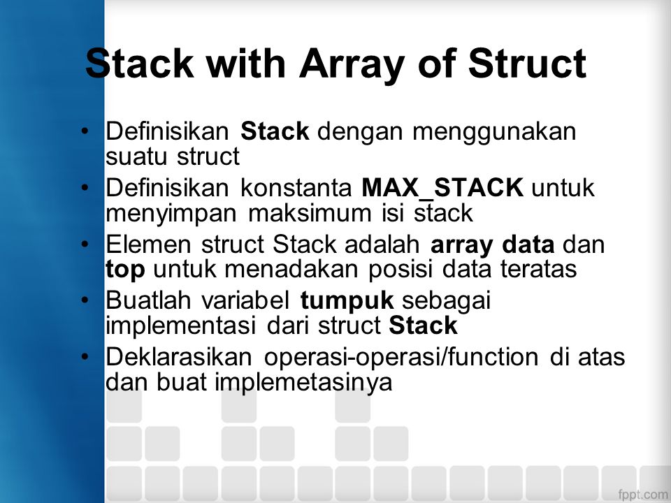 Stack with Array of Struct