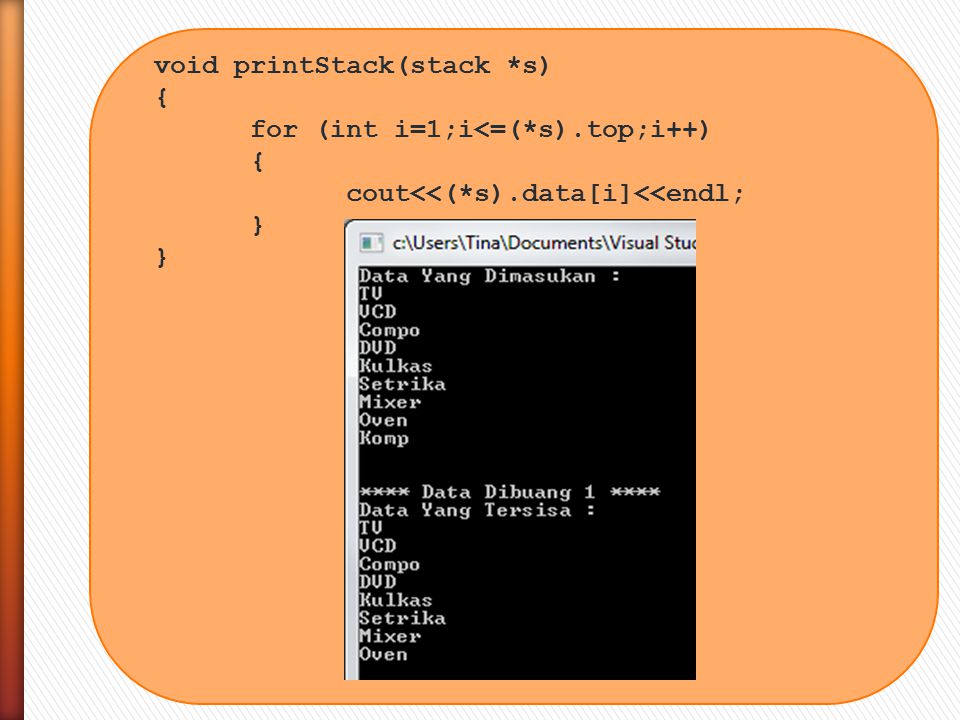 void printStack(stack *s)
