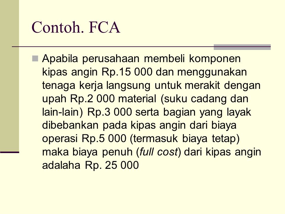 Contoh. FCA