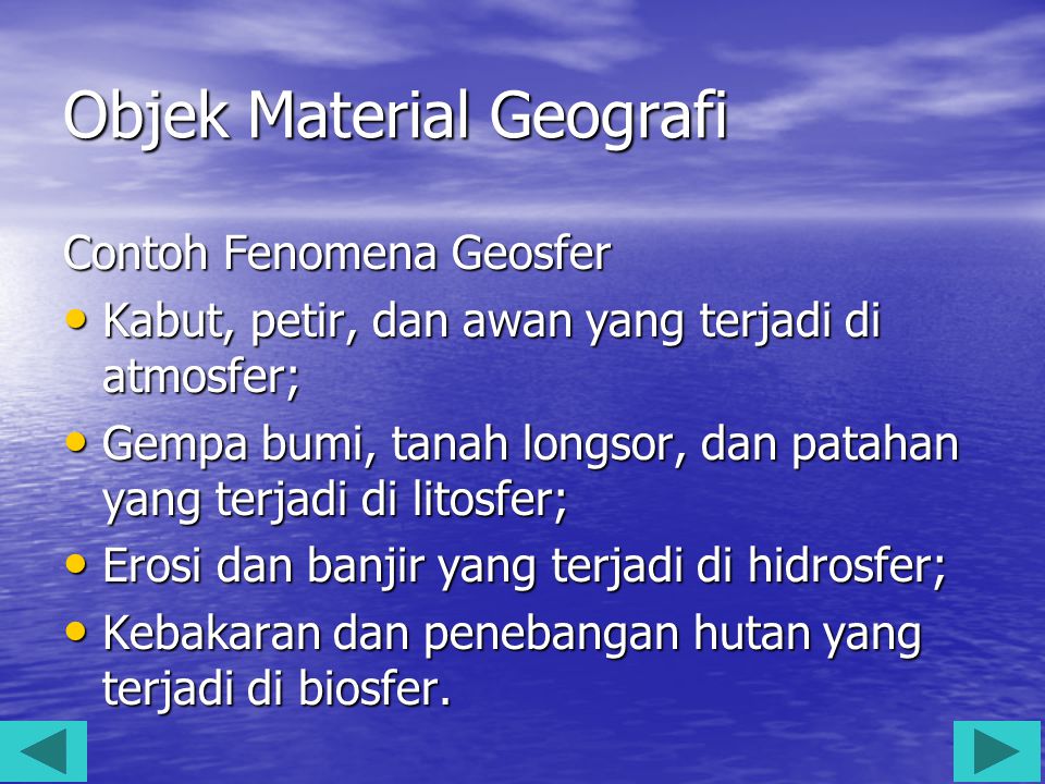 Objek Material Geografi
