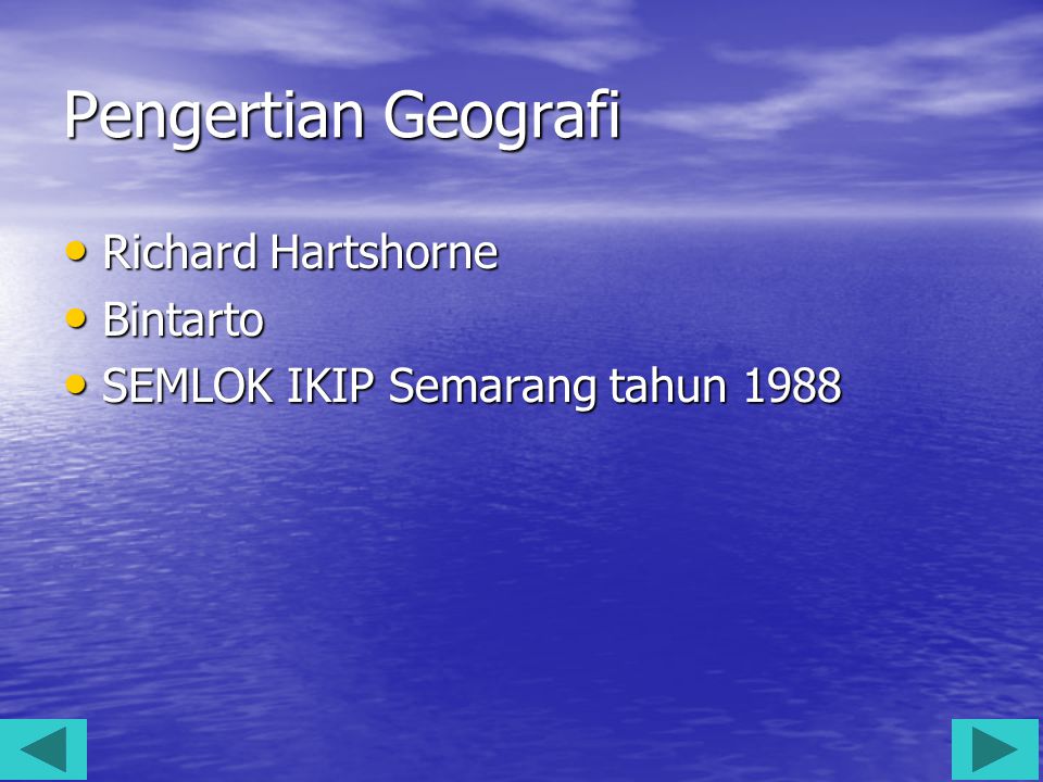 Pengertian Geografi Richard Hartshorne Bintarto
