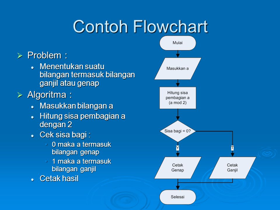 Contoh Flowchart Untuk Menentukan Bilangan Ganjil Dan 