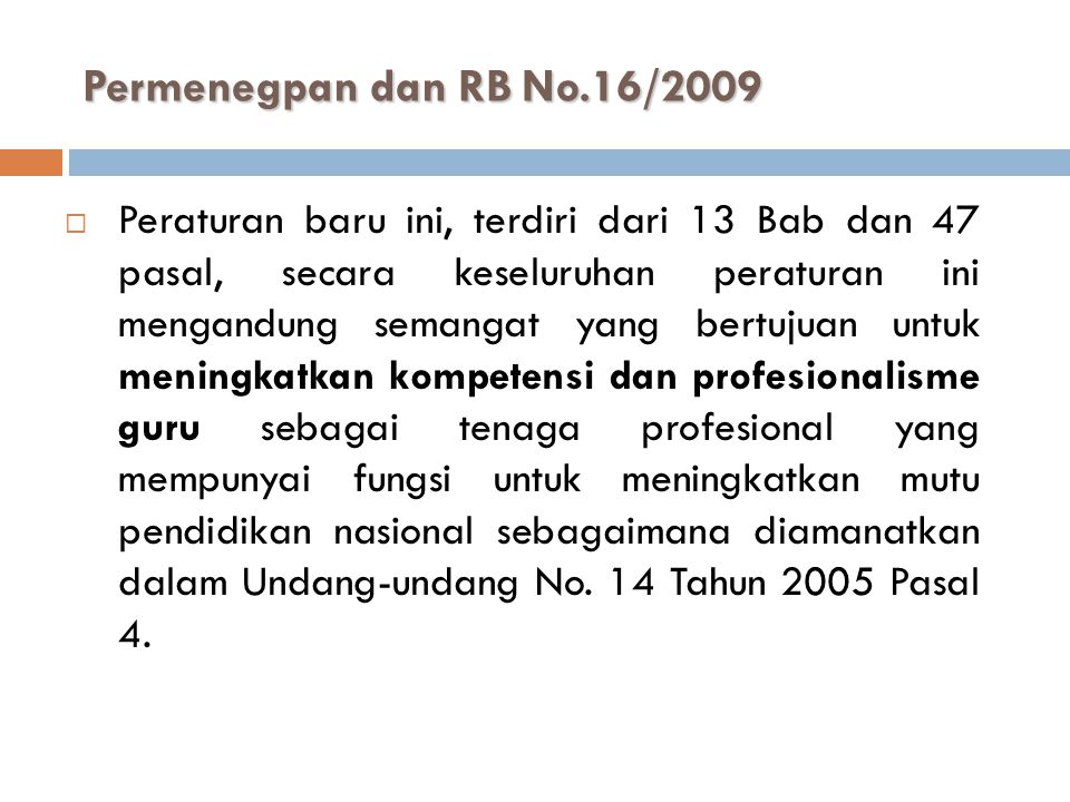 Permenegpan dan RB No.16/2009
