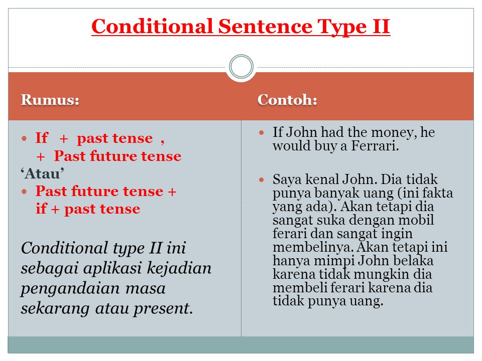 Conditional Sentence Type II