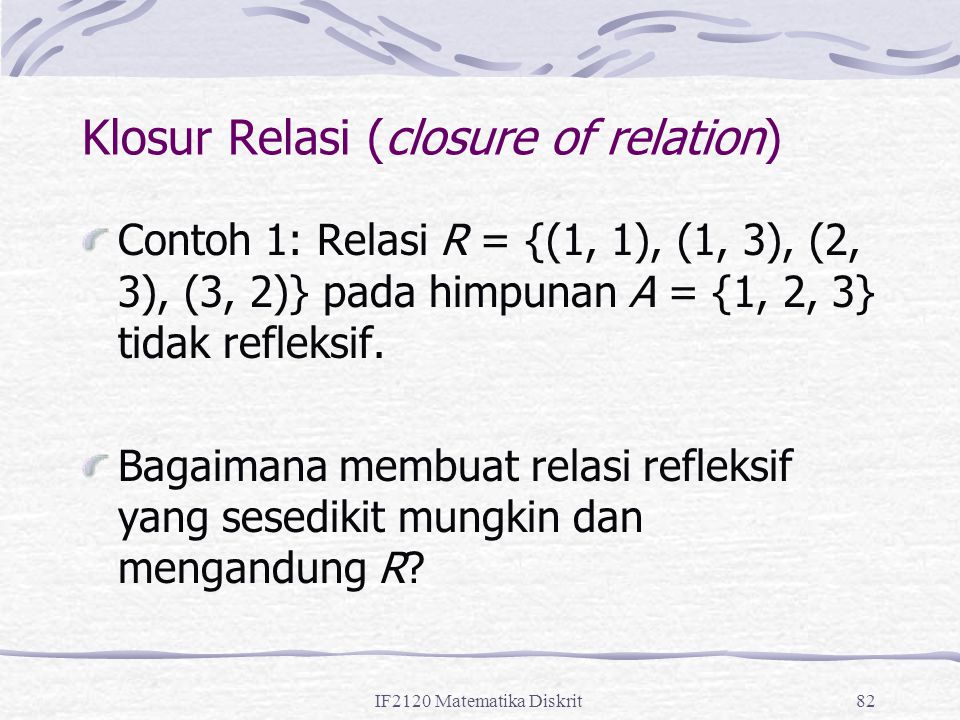 Klosur Relasi (closure of relation)