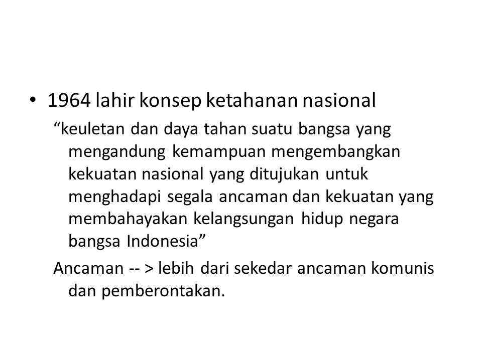 1964 lahir konsep ketahanan nasional