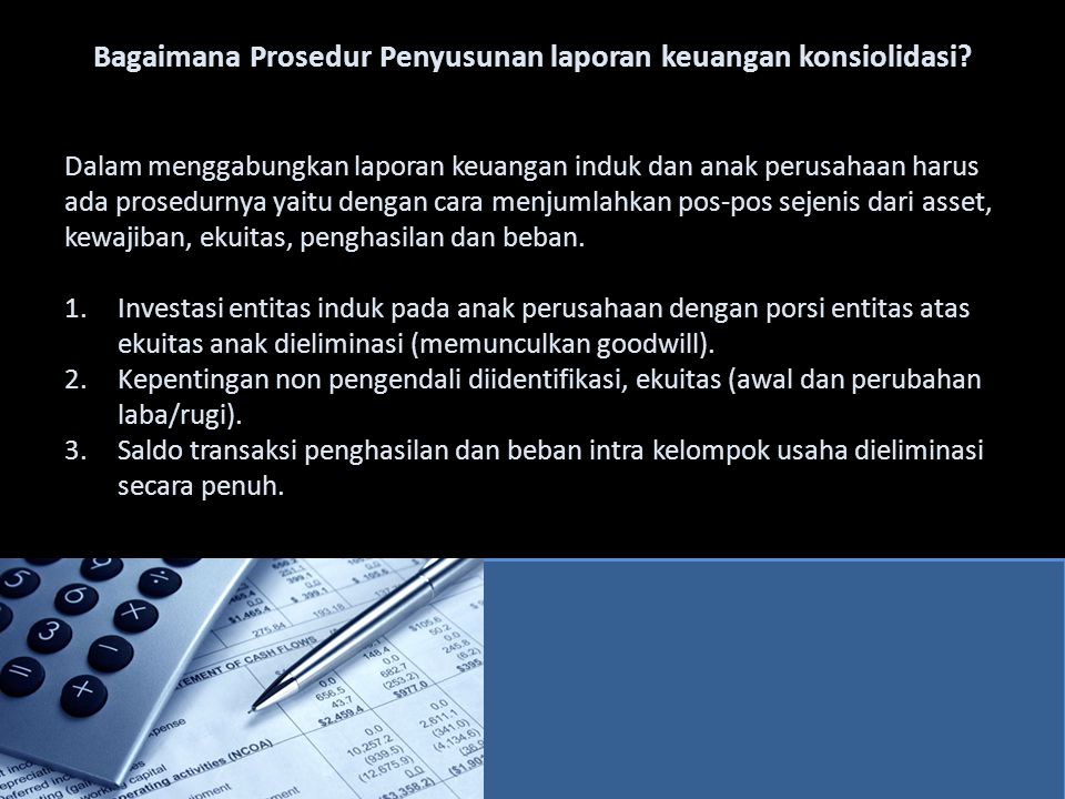 Bagaimana Prosedur Penyusunan laporan keuangan konsiolidasi