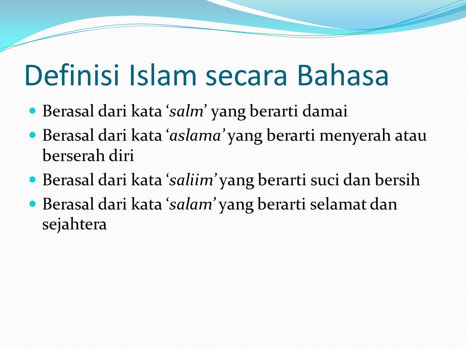 Definisi Islam secara Bahasa