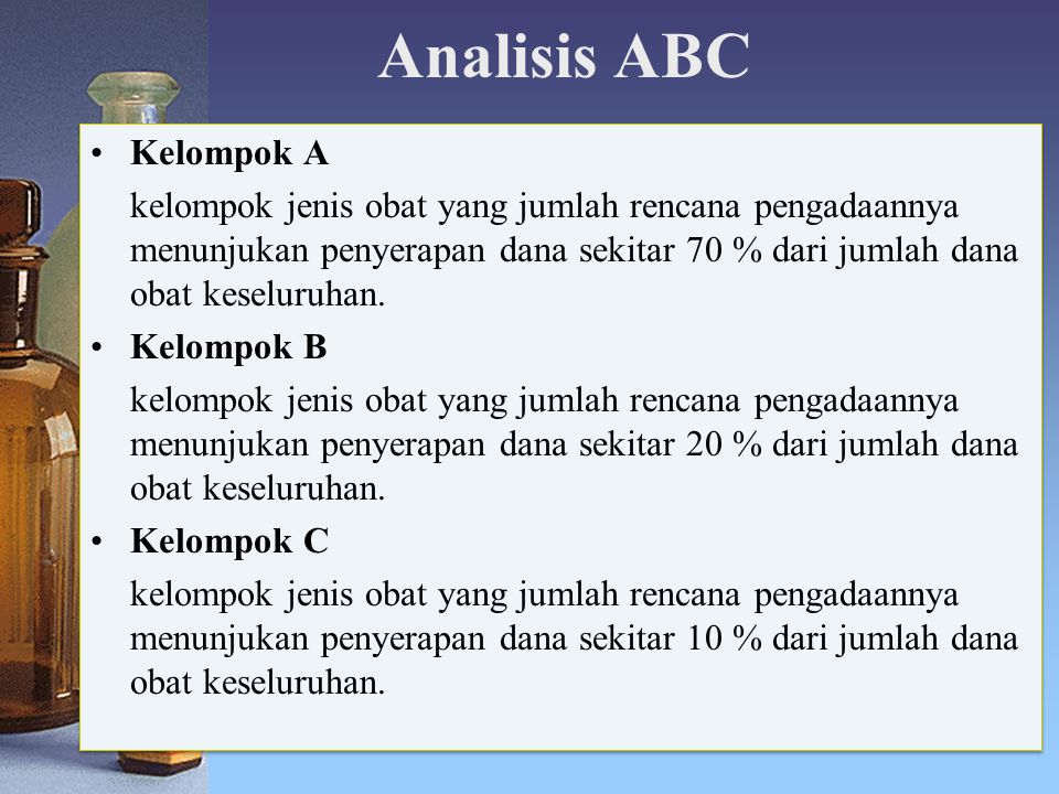 Analisis ABC Kelompok A