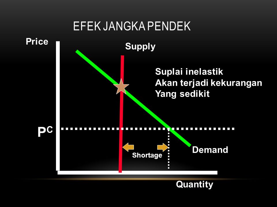 PC Efek Jangka Pendek Price Supply Suplai inelastik