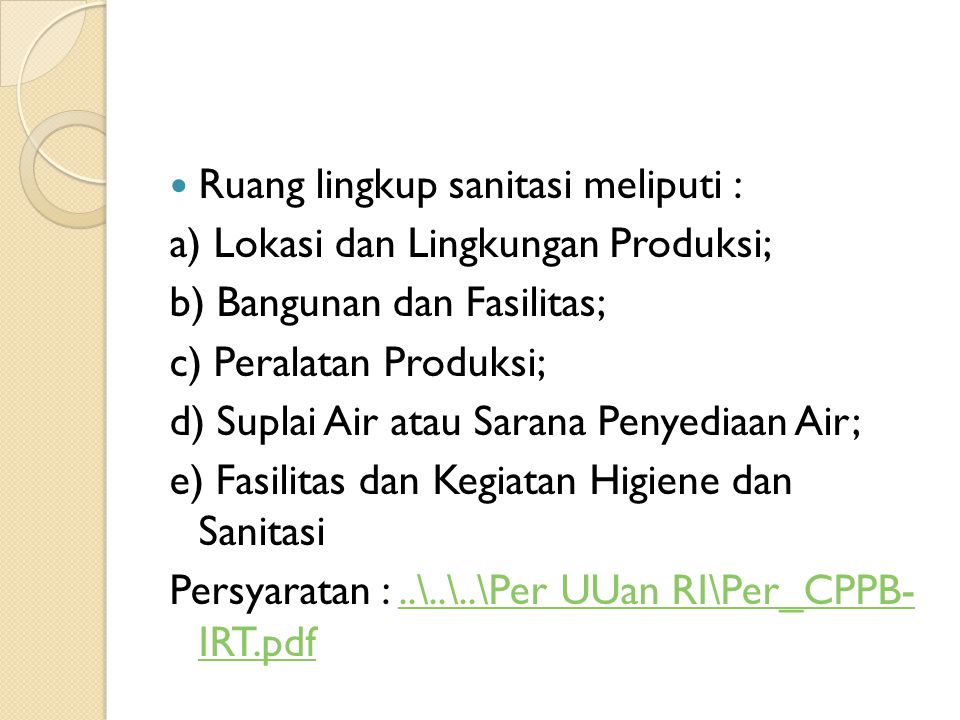 Ruang Lingkup Hygiene | Amenoma