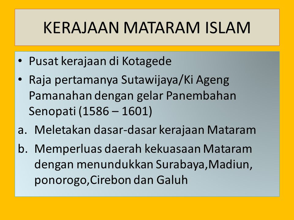 KERAJAAN MATARAM ISLAM