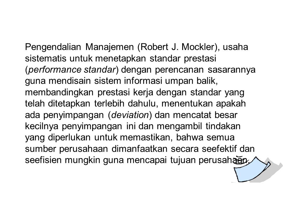 Pengendalian Manajemen (Robert J