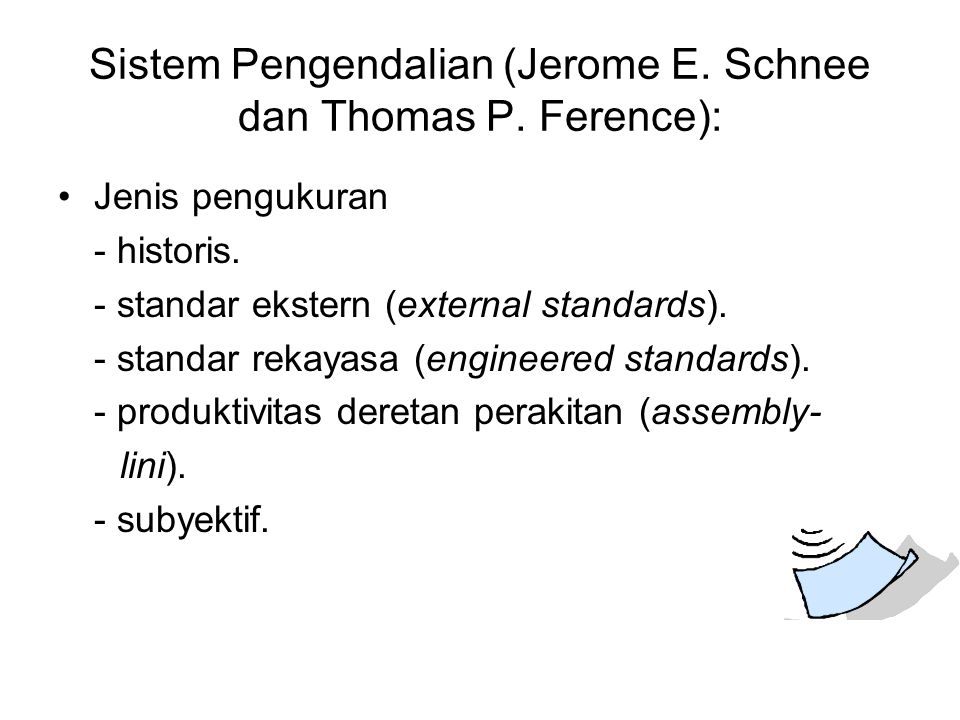 Sistem Pengendalian (Jerome E. Schnee dan Thomas P. Ference):
