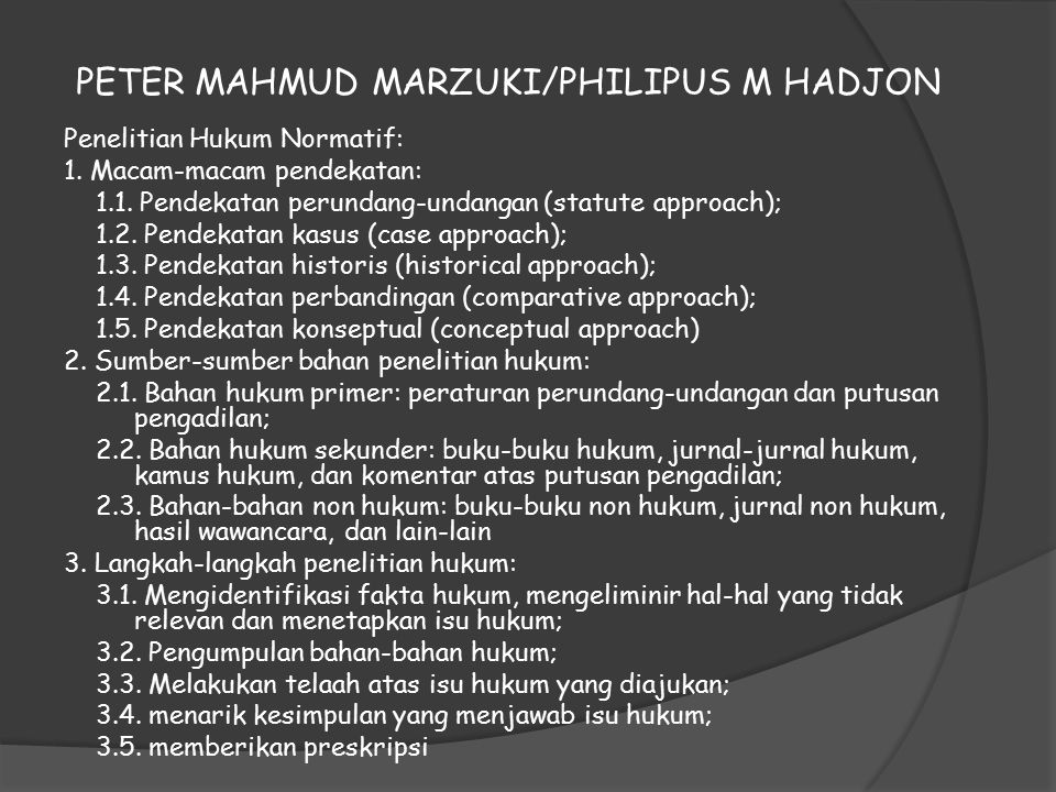 PETER MAHMUD MARZUKI/PHILIPUS M HADJON