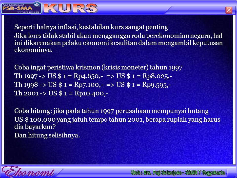 Oleh : Drs. Puji Suharjoko – SMAN 7 Yogyakarta