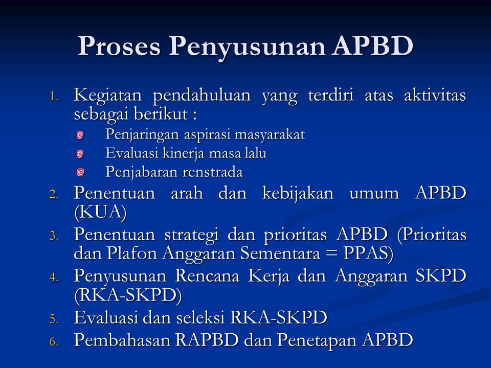 Proses Penyusunan APBD